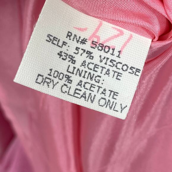 David Meister Pink Sheath Dress Women Sz 6  Short Sleeve Square Neck Feminine - Picture 9 of 11